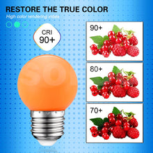 Carica l'immagine nel visualizzatore di Gallery, SOFOC E27 Base 4W Arancione LED Bulb G45 Luci per Albero di Natale AC 220V per Decorazione Moderna Luminosità Media Atmo