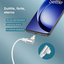 Carica l'immagine nel visualizzatore di Gallery, 1,8M 80W Cavo USB Type C a 90° per OPPO Find X9 Pro X8 N6 Reno 16 15 A7 A6