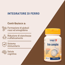 Carica l'immagine nel visualizzatore di Gallery, LongLife® Iron complex | 4 sali di ferro ad alta biodisponibilità | Con vitamina C e B12, acido folico e rame | Oltre 3 