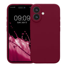 Carica l'immagine nel visualizzatore di Gallery, kwmobile Cover per iPhone 16 Custodia - Back Case per Smartphone in Silicone TPU - Protezione Gommata - rosso rabarbaro