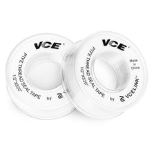 Carica l'immagine nel visualizzatore di Gallery, VCELINK Nastro Tenuta PTFE 2 Rotoli, 12mm x 13m, Bianco