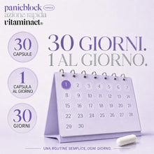 Carica l'immagine nel visualizzatore di Gallery, Integratore per Panico 100% Naturale | Panicblock Azione Rapida | Potenziato con Valeriana Camomilla Biancospino Vitamin