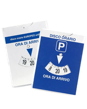 Carica l'immagine nel visualizzatore di Gallery, PAIF Disco Orario Auto Europeo Unificato con Busta Protettiva in PVC - 15x12 CM Parchimetro Disco Orario Italiano x Auto
