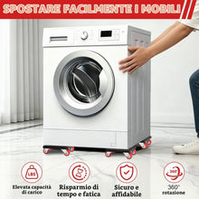 Carica l'immagine nel visualizzatore di Gallery, AUAUY 4 PZ Sollevatore Mobili, Ruote per Spostare Mobili Rotante 360°