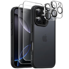 Carica l'immagine nel visualizzatore di Gallery, JETech Cover Opaca 5 in 1 per iPhone 16 Pro, Nero
