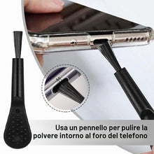 Carica l'immagine nel visualizzatore di Gallery, 30 Pezzi Tappo Antipolvere Cellulare Usb-C (Con 1 Spazzola E 1 Scatola), Nero/Bianco/Trasparente, Standard, Compatibile 