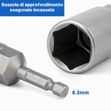Carica l'immagine nel visualizzatore di Gallery, 14 Pezzi Chiavi a Bussola Dadi per Avvitatore a Percussione 6-19mm Kit