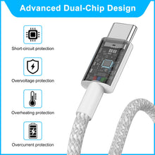 Carica l'immagine nel visualizzatore di Gallery, iPhone 15 16 17 18 Cavo USB Type-C Ricarica Rapida 1M+2M 2Pezzi, 60W Cavo USB C USB C Nylon Filo Caricatore Type C Cavo 