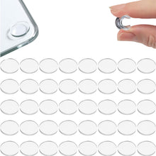 Carica l'immagine nel visualizzatore di Gallery, 80 Gommini Antiscivolo Adesivi per Vetro, 15mm x 2mm Distanziatori Trasparenti in PVC per Tavoli e Mobili, Paracolpi Ade
