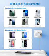 Carica l'immagine nel visualizzatore di Gallery, 67W Caricatore Rapido Turbo USB C per Xiaomi Redmi Cavo 6A Type C Cable 1M
