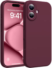 Carica l'immagine nel visualizzatore di Gallery, Qasyfanc Cover per iPhone 16 Silicone Liquido, Borgogna