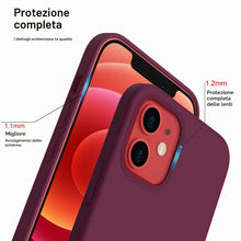 Carica l'immagine nel visualizzatore di Gallery, ORNARTO Cover per iPhone 12/12 Pro Silicone,Antiurto,Vino Rosso