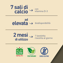 Carica l'immagine nel visualizzatore di Gallery, LongLife® Calcium 750mg | Integratore con 7 sali di calcio e vitamina D 3 naturale | Benessere ossa e denti | 2 mesi di 
