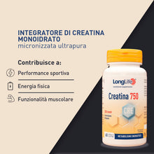 Carica l'immagine nel visualizzatore di Gallery, LongLife® Creatina 750 | Creatina monoidrato micronizzata ultrapura | Energia e forza muscolare | Performance fisica e s