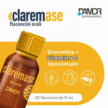 Carica l'immagine nel visualizzatore di Gallery, DAMOR Claremase Orale – Bromelina 1000 mg e Vitamina C, 20 Flaconcini
