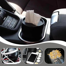 Carica l'immagine nel visualizzatore di Gallery, Set di 2 Pattumiere Auto con Copertura, Mini Cestino per Auto Compatto, Contenitore Multiuso in Polipropilene e PVC, Ner