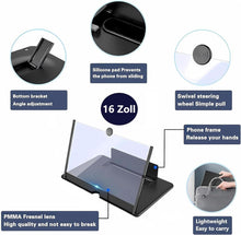 Carica l'immagine nel visualizzatore di Gallery, 16 pollici ingranditore schermo smartphone,3D HD lente ingrandimento smartphone, Amplificatore schermo cellulare, anti- 