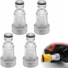 Carica l'immagine nel visualizzatore di Gallery, Voarge 4 Pezzi Filtro per l'acqua per Idropulitrice, con raccordo da 3/4 pollici, Filtro Ingresso Acqua Idropulitrice, F