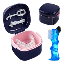 Carica l'immagine nel visualizzatore di Gallery, Porta Apparecchio Denti con Cestello Spazzola di Pulizia, Porta Dentiera