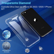 Carica l'immagine nel visualizzatore di Gallery, Cover per iPhone 7/8/SE 2020/2022+[2× Pellicola Protettiva in Vetro Temperato], Custodia in Trasparente Silicone TPU Mor