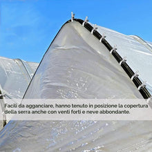 Carica l'immagine nel visualizzatore di Gallery, 50 Pezzi Clip per Serra in Acciaio Inossidabile Clip per Pellicola per Tunnel per Rete Mollette per Vestiti