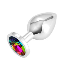 Carica l'immagine nel visualizzatore di Gallery, 3x Plug Anale Metallo | Butt Plug Cristallo Rainbow | Puro Piacere in 3 Taglie per Donna, Coppia, Uomo | Giocattoli Anal