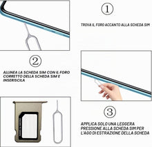 Carica l'immagine nel visualizzatore di Gallery, FLLAGG20 1X Adattatore SIM 3in1 Nano Micro Standard Nero con Pin Estrazione