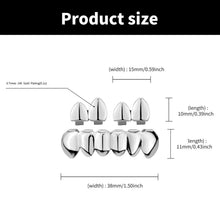 Carica l'immagine nel visualizzatore di Gallery, Set di grillz unisex Bling per denti HipHop, lucido, in lega, per sopra e sotto, coperti di fascino alla moda