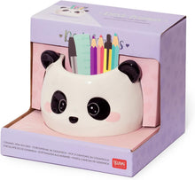 Carica l'immagine nel visualizzatore di Gallery, Legami - Portapenne in Ceramica, Desk Friends, Tema Panda, da Scrivania, Dipinti a Mano, Idea Regalo, Desk Organizer