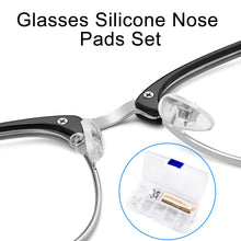 Carica l'immagine nel visualizzatore di Gallery, 30 Paia Naselli per Occhiali, Cuscinetti Nasali Avvitabili per Occhiali in Silicone, Include Viti, Cacciavite Multifunzi