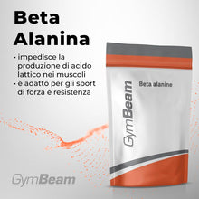 Carica l'immagine nel visualizzatore di Gallery, GymBeam Beta Alanina in Polvere Pura 100%, 1500mg per Dose, Aumenta la Formazione di Carnosina, Impedisce la Produzione 