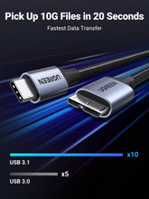 Carica l'immagine nel visualizzatore di Gallery, UGREEN Cavo Type C a Micro USB 3.0 10Gbps Cable Disco Rigido Esterno (0.5M)