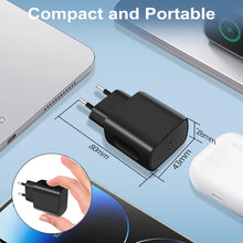 Carica l'immagine nel visualizzatore di Gallery, 2 x 25W Caricatore USB C Rapido per Caricabatterie Samsung, Alimentatore USB C con 2X2M Cavo USB Tipo C per Samsung S25/
