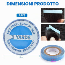 Carica l'immagine nel visualizzatore di Gallery, Tape Extensions Glue - 5 Rotoli di Strisce adesive per Extension realizzate in Materiale TPU, Nastro Adesivo di Lunga Du