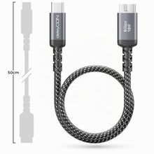 Carica l'immagine nel visualizzatore di Gallery, deleyCON 0,5m Cavo USB 3.0 Micro-B Corto 5 Gbps - USB-C a Micro-B - Cavo Dati in Nylon per Box/HDD/SSD Esterni - per Tos