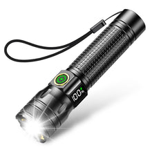 Carica l'immagine nel visualizzatore di Gallery, Azyvum Torcia LED Ricaricabile, Mini Super Luminoso Torcia Potente, 3 Modalità di Illuminazione, Alta Potente, Zoomabile