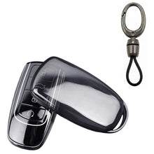 Carica l'immagine nel visualizzatore di Gallery, Cover Chiave Guscio Chiavi Auto in TPU Trasparente Custodia Protettiva con Portachiavi Anticaduta Compatibile con Chery 
