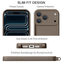 Carica l'immagine nel visualizzatore di Gallery, Coiwxmoi Cover per iPhone 17 Pro con Cordino, Custodia Doux Silicone con Regolabile Collana Ultra Sottile Antiurto AntiG