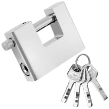 Carica l'immagine nel visualizzatore di Gallery, QWORK® Lucchetto Antiscasso, 70 mm Lucchetto con 3 Chiavi, Lucchetti Impermeabili Esterni, per Capannone, Catena, Cancel