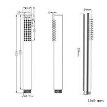 Carica l'immagine nel visualizzatore di Gallery, Soffione Doccia Risparmio Idrico Rotondo Manopola Doccia Alta Pressione Doccia a Mano Anticalcare 24x218 mm,1 Getti