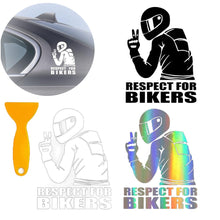 Carica l'immagine nel visualizzatore di Gallery, 3 Pezzi Adesivi per Auto Rispetto per Motociclisti Decorazione per Auto Moto Computer Portatile Skateboard per Veicoli A