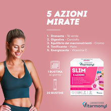 Carica l'immagine nel visualizzatore di Gallery, Vitarmonyl 5 Azioni - Drenante Forte e Metabolismo - 20 Bustine