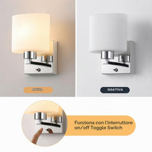 Carica l'immagine nel visualizzatore di Gallery, HARPER LIVING applique da parete interno, E14 Lampada da parete con interruttore, Illuminazioni per pareti con paralume 