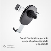 Carica l'immagine nel visualizzatore di Gallery, SBS Portacellulare con Chiusura Automatica a gravità, Supporto Porta Telefono da Auto per Bocchette d'Areazione, Utilizz