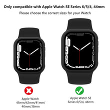 Carica l'immagine nel visualizzatore di Gallery, 4 Pezzi Cover Compatibile con Apple Watch SE 3 2 1 Series 6 5 4 44mm con Vetro Temperato, iWatch Case Protettore Schermo