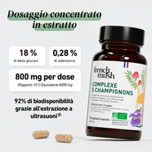 Carica l'immagine nel visualizzatore di Gallery, French Mush Complesso 5 Funghi Bio - 56 Capsule Vegane
