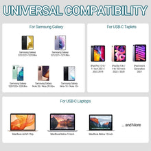 Carica l'immagine nel visualizzatore di Gallery, Caricatore Samsung USB C Rapido 25W with Cavo Caricabatterie Cable Type C Compatible per Samsung Galaxy S22 Plus/S22 /S2
