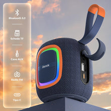 Carica l'immagine nel visualizzatore di Gallery, RIENOK Cassa Bluetooth Potente Portatile Impermeabile, Blu Navy