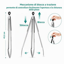 Carica l'immagine nel visualizzatore di Gallery, Pinze per grill, pinze da cucina extra lunghe da 17" (43cm,1PC)