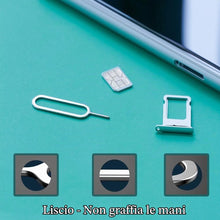 Carica l'immagine nel visualizzatore di Gallery, 5 Pcs Adattatore per Scheda SIM, Kit Adattatore 3-in-1 per Carte SIM, Convertitore di Schede SIM, con Ditale, Adattatore